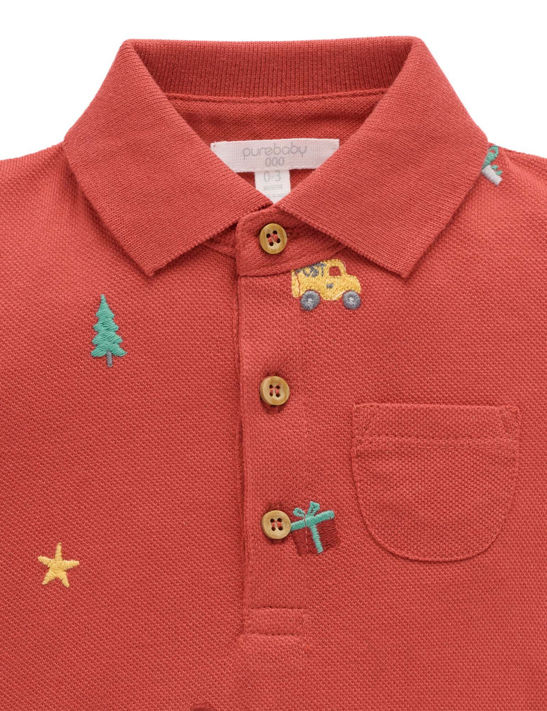 Christmas Polo Growsuit