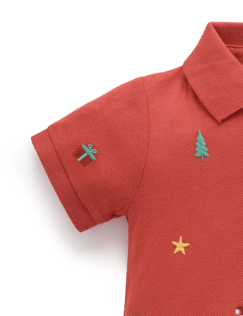 Christmas Polo Growsuit