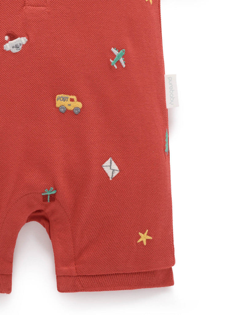 Christmas Polo Growsuit