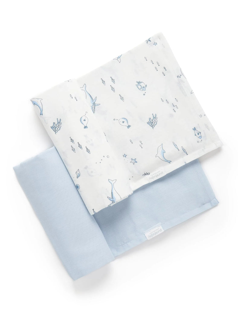 Nautical Muslin Wrap - 2 pack