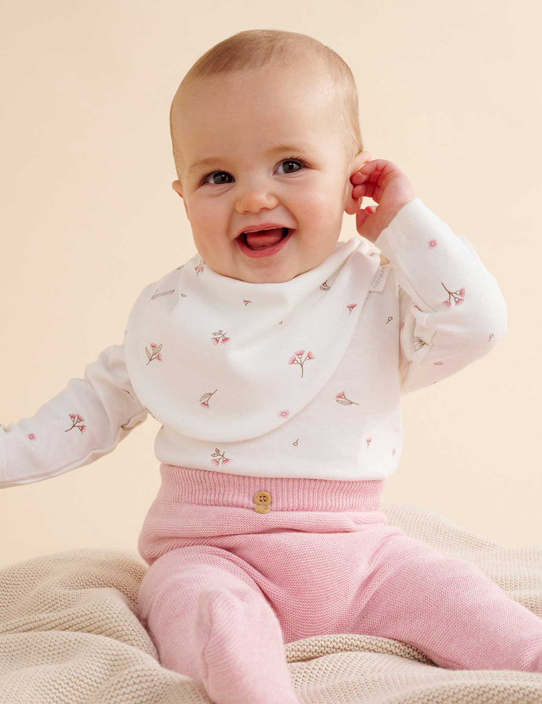 Vanilla Blossom 2 Pack Dribble Bib