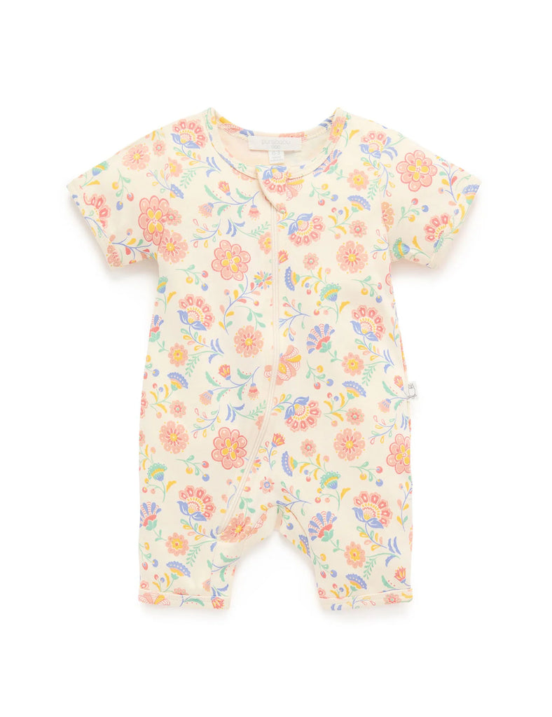 Desert Flower Short Sleeve Zip Growsuit