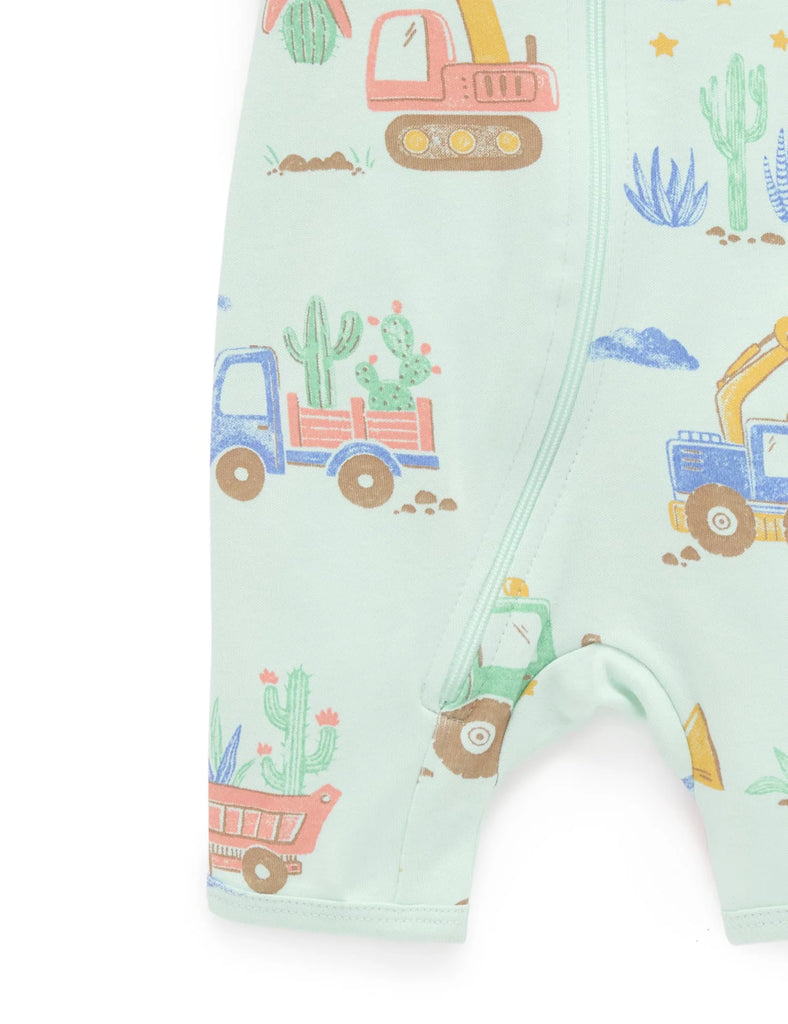 Desert Trucks Short Sleeve Zip Growsuit
