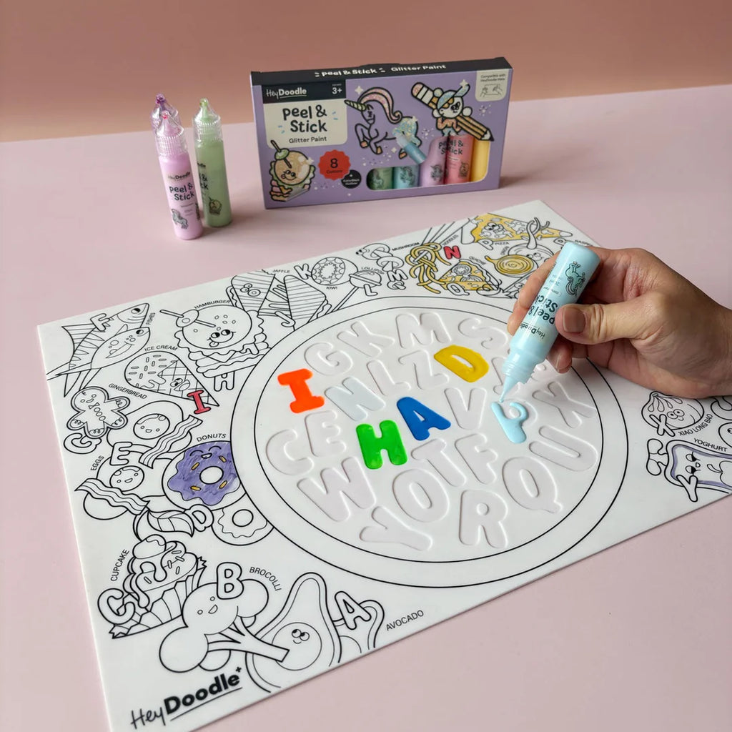 Peel & Stick Glitter Paint - Easy Peel and Stickable Colours