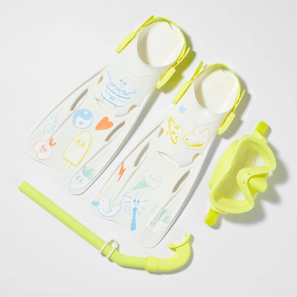 Kids Snorkel Set Medium - The Sea Kids Yellow