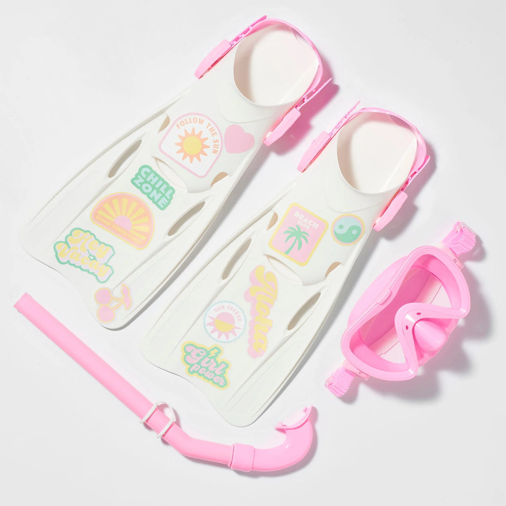 Kids Snorkel Set Medium - Summer Sherbet Pink