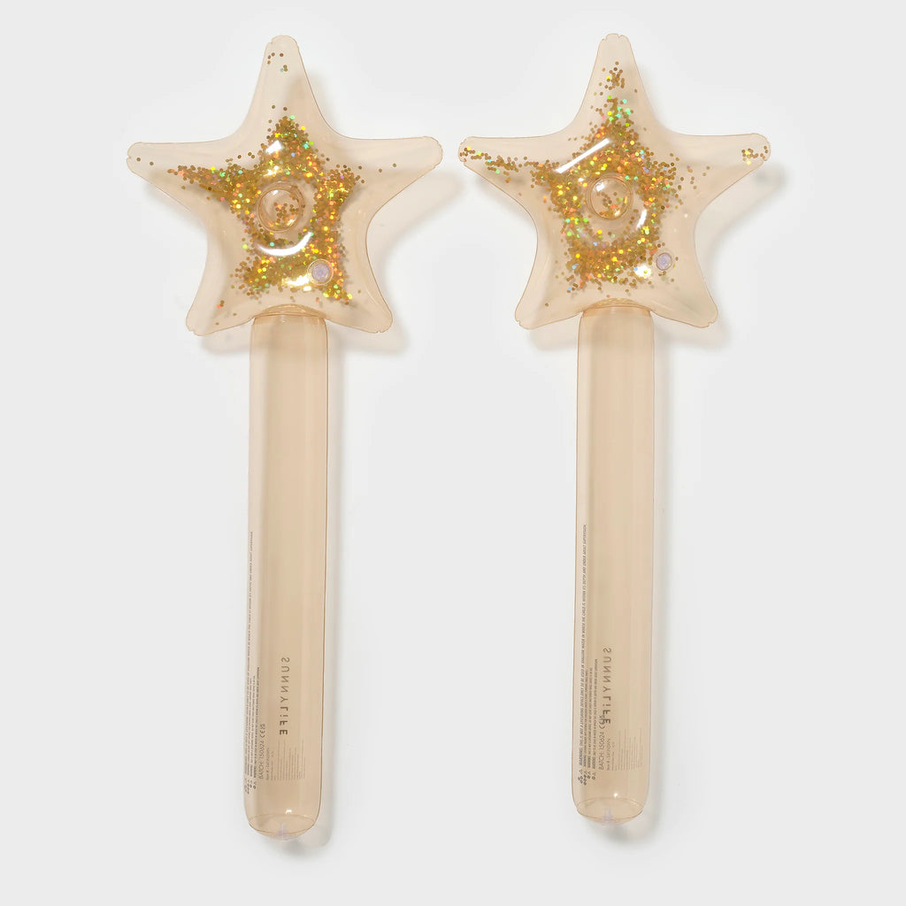 Kids Inflatable Noodles - Star Wand Princess Swan Gold (Set of 2)