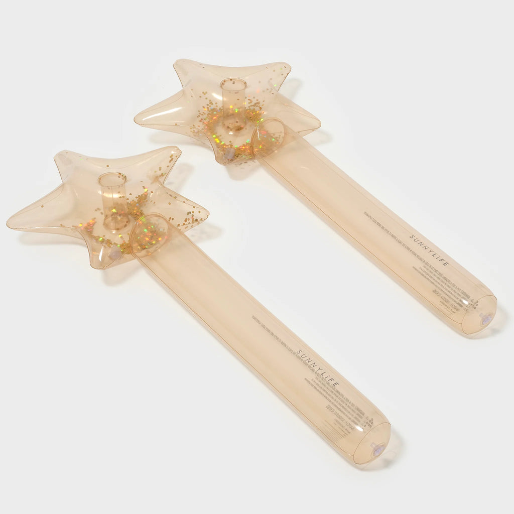 Kids Inflatable Noodles - Star Wand Princess Swan Gold (Set of 2)