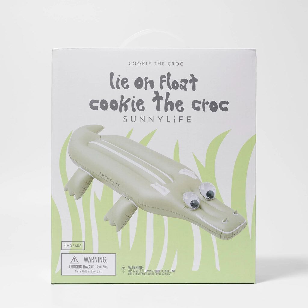 Kids Lie-on Float - Cookie the Croc Khaki