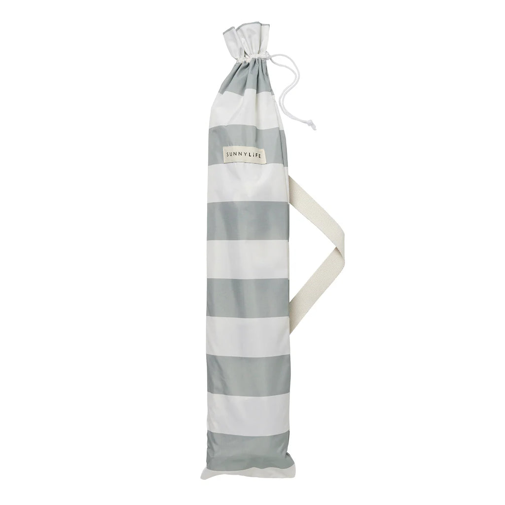 Compact Beach Umbrella - Sea Sage Stripe