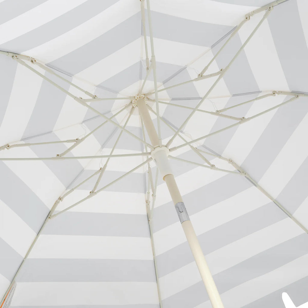Compact Beach Umbrella - Sea Sage Stripe