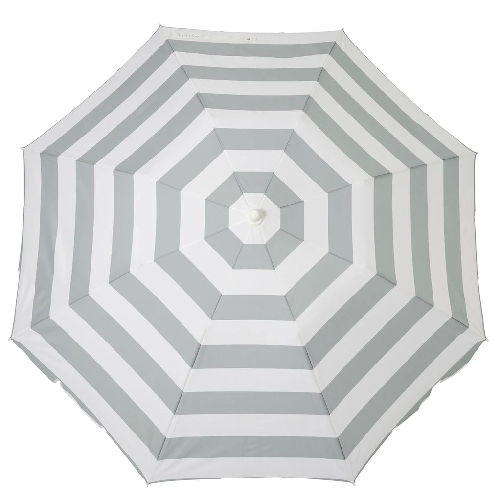 Compact Beach Umbrella - Sea Sage Stripe