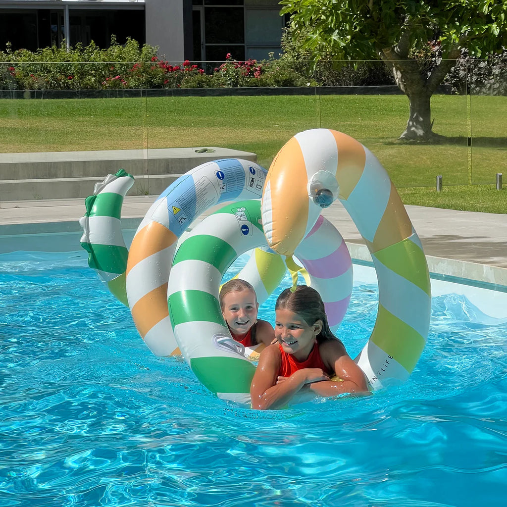Giant Inflatable Noodle - Poolside Sorbet Stripe