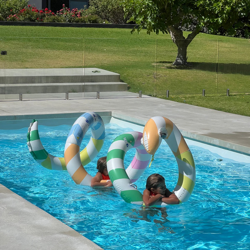 Giant Inflatable Noodle - Poolside Sorbet Stripe
