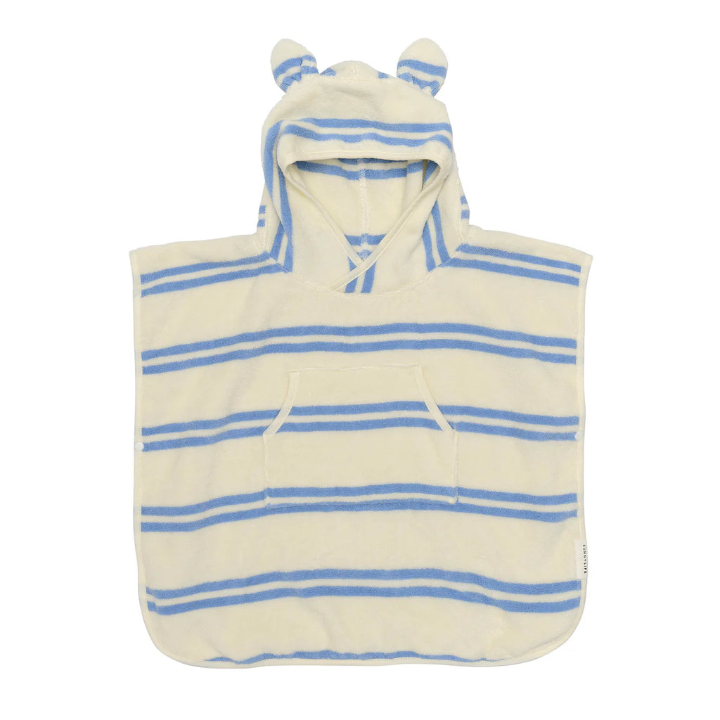 Kids Hooded Towel - Blue Stripe