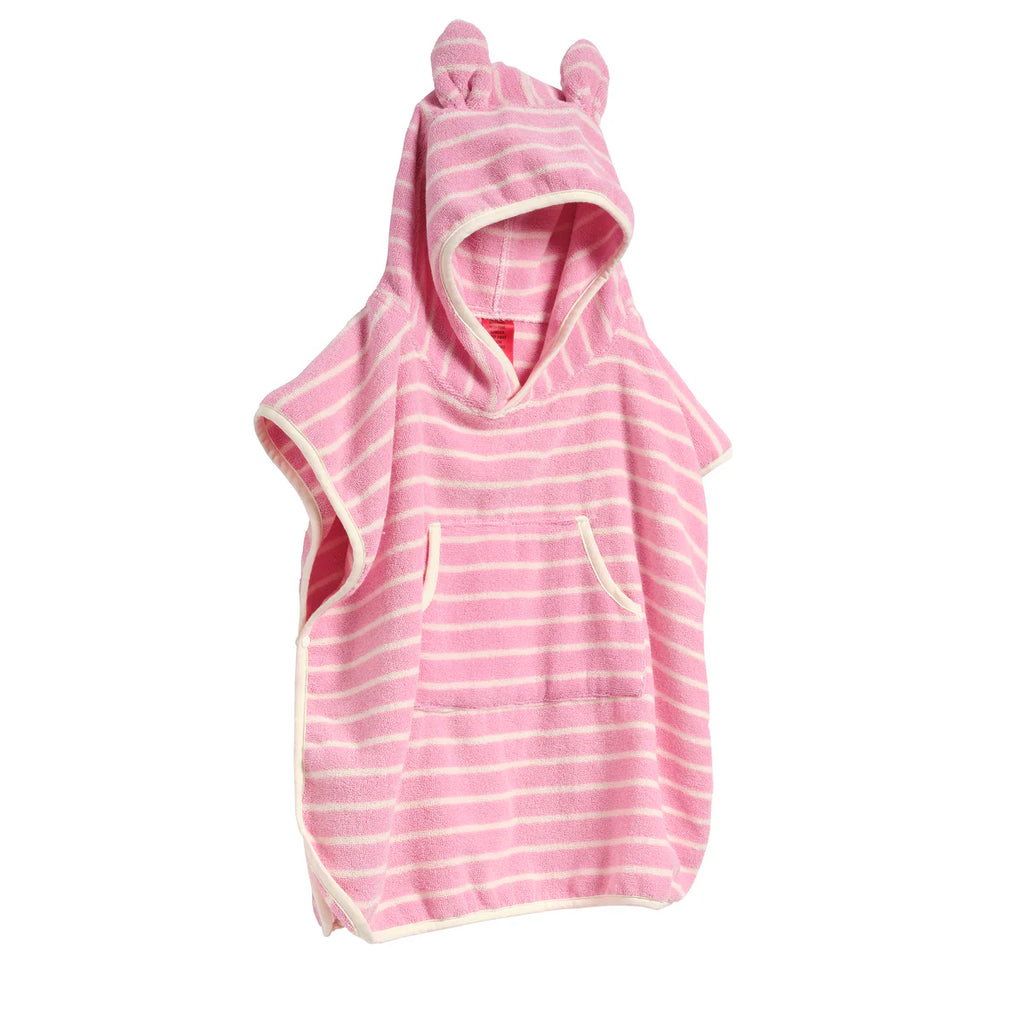 Kids Hooded Towel - Candy Pink Stripe
