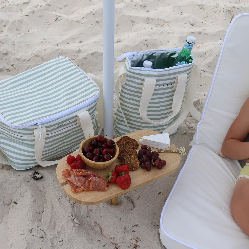 Light Cooler Bag - Sea Sage Stripe