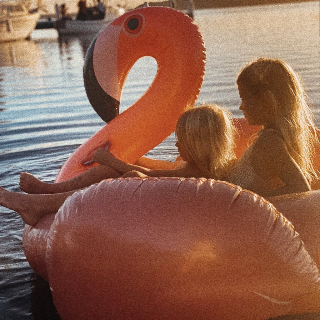 Luxe Ride-On Float - Rose Gold Flamingo