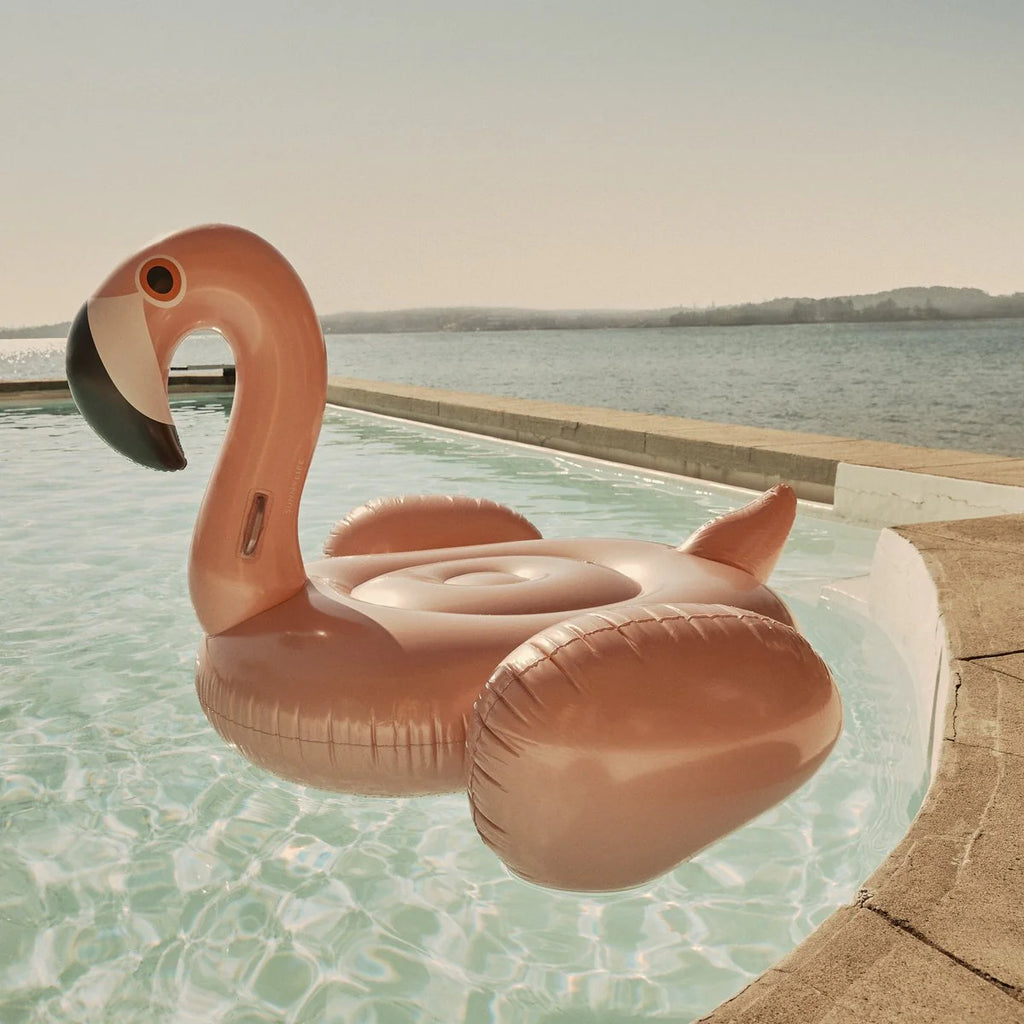 Luxe Ride-On Float - Rose Gold Flamingo