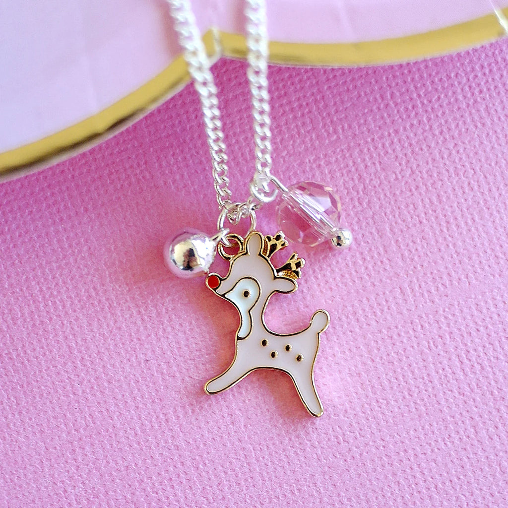 Pink Reindeer Necklace