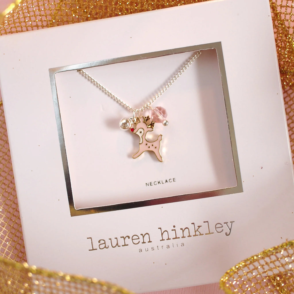 Pink Reindeer Necklace