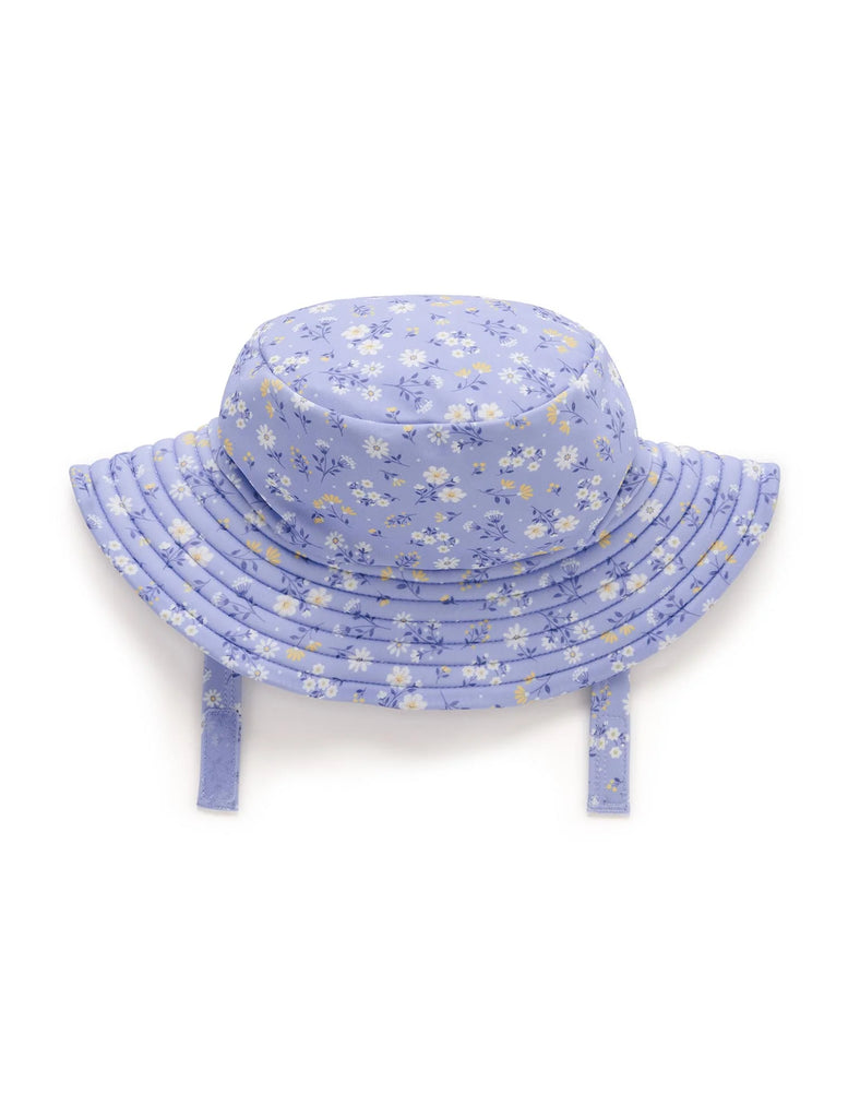 Blue Daisy Broad Brim Sun Hat