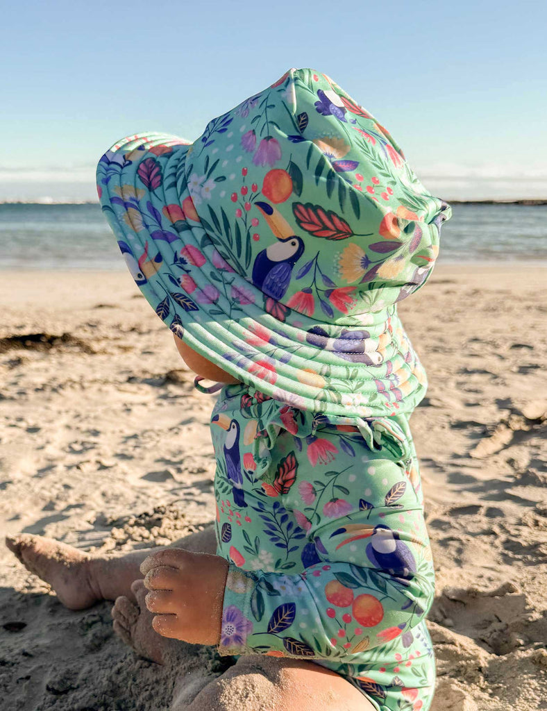 Toucan Broad Brim Swim Hat