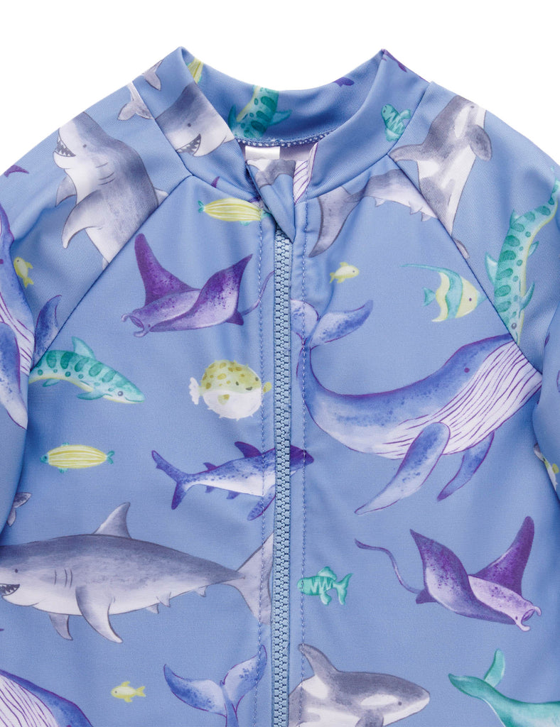 Shark Long Sleeve Rashie Sunsuit