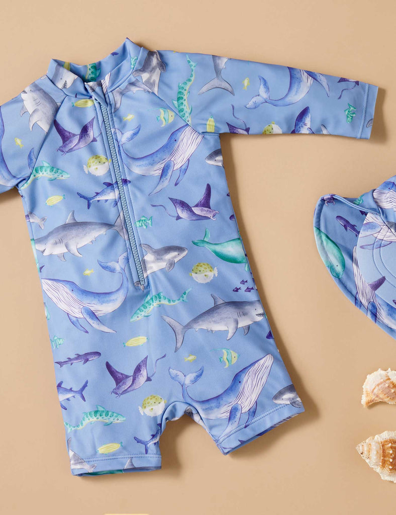 Shark Long Sleeve Rashie Sunsuit