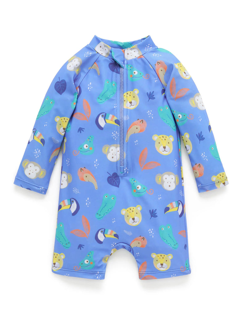 Jungle Faces Long Sleeve Rashie Sunsuit