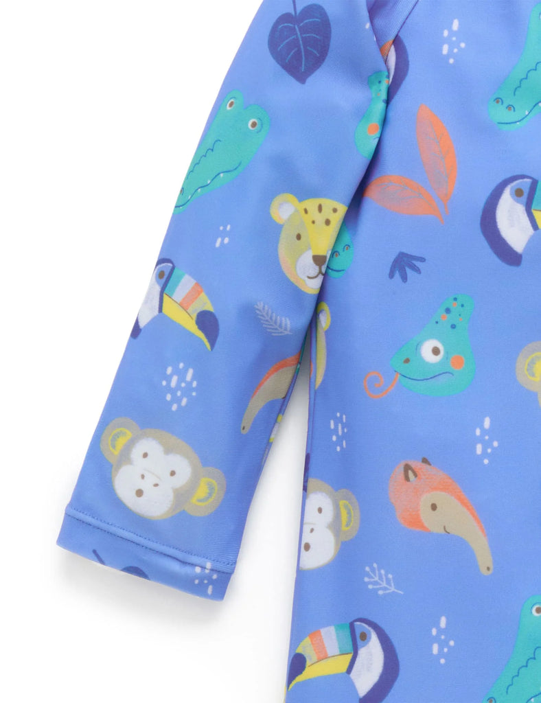 Jungle Faces Long Sleeve Rashie Sunsuit