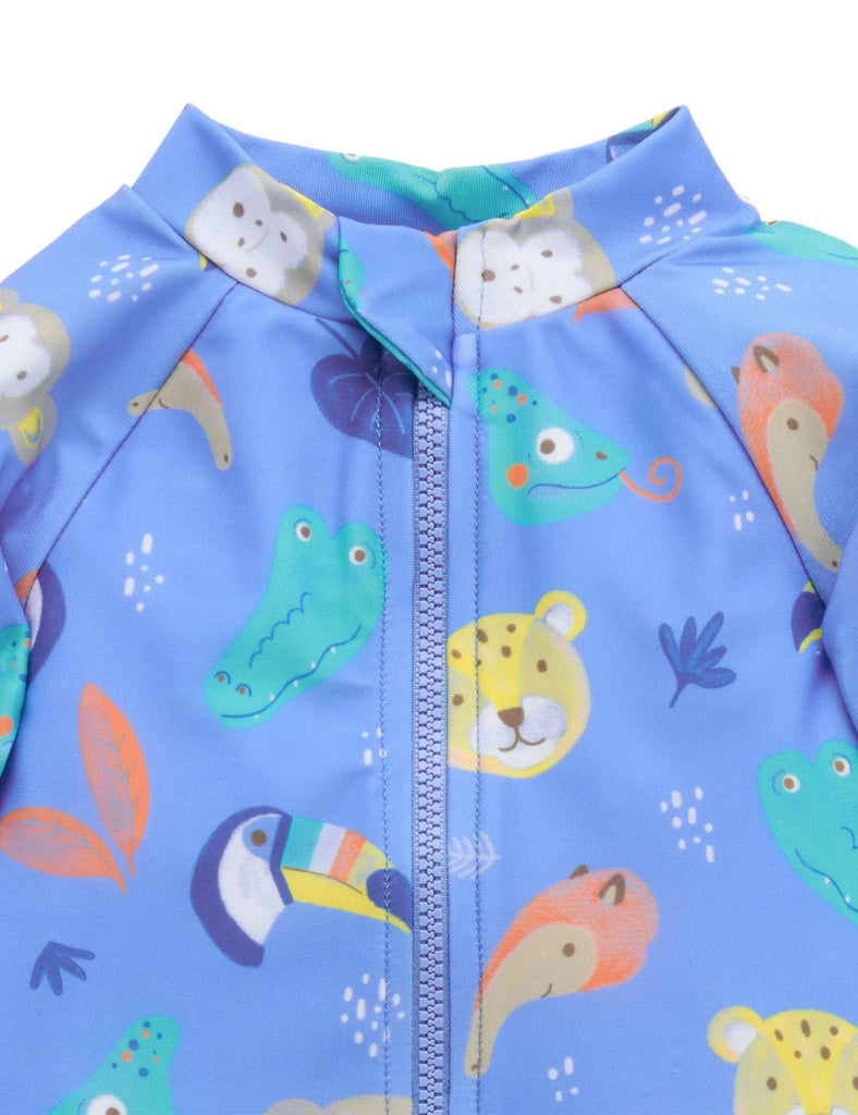 Jungle Faces Long Sleeve Rashie Sunsuit