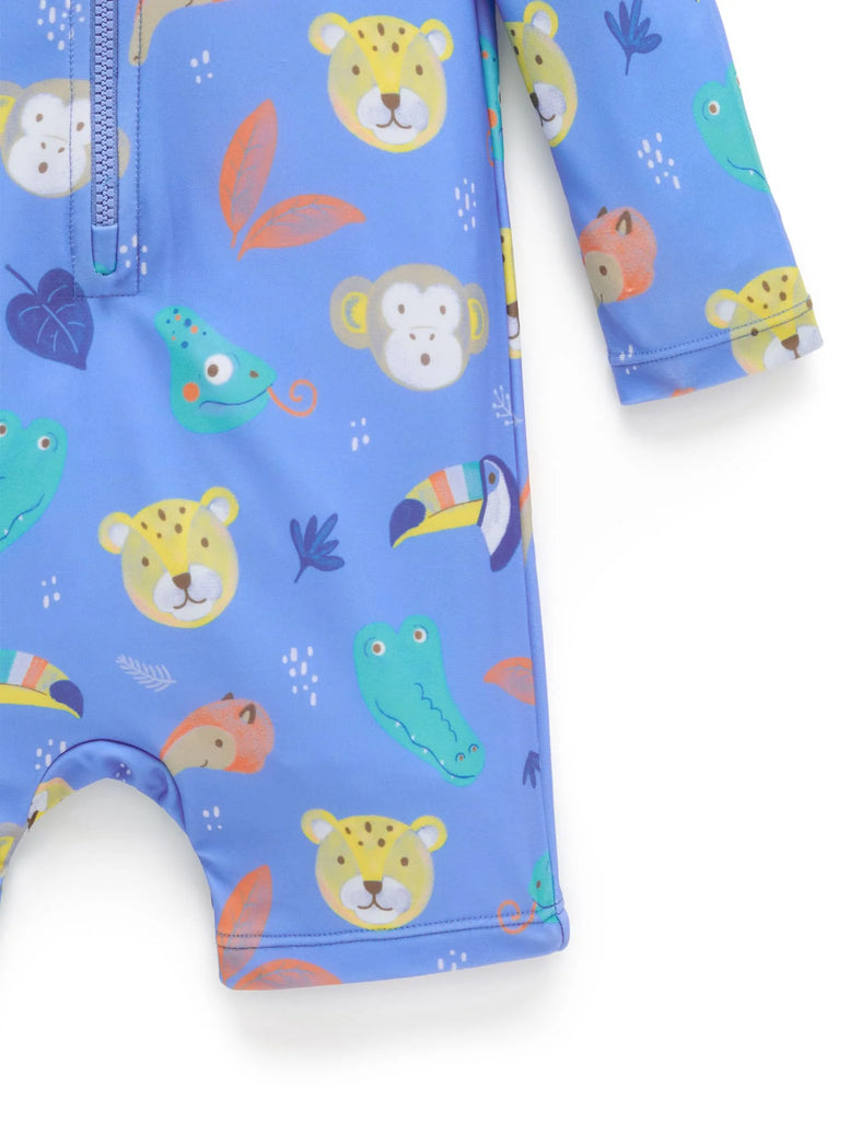 Jungle Faces Long Sleeve Rashie Sunsuit