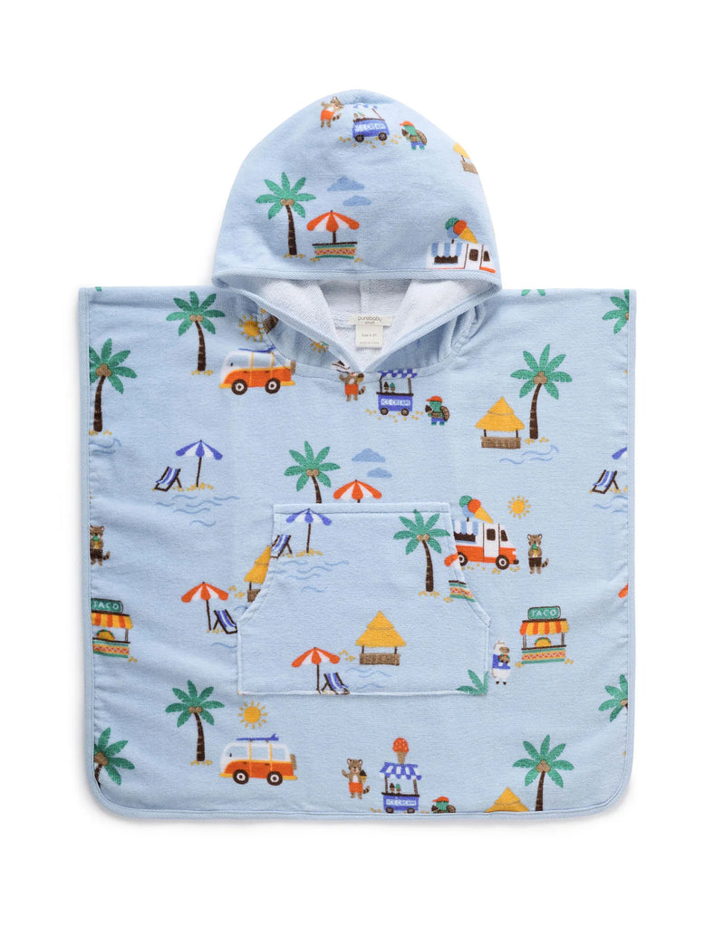 Blue Cancun Hooded Towel