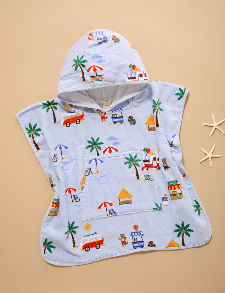 Blue Cancun Hooded Towel