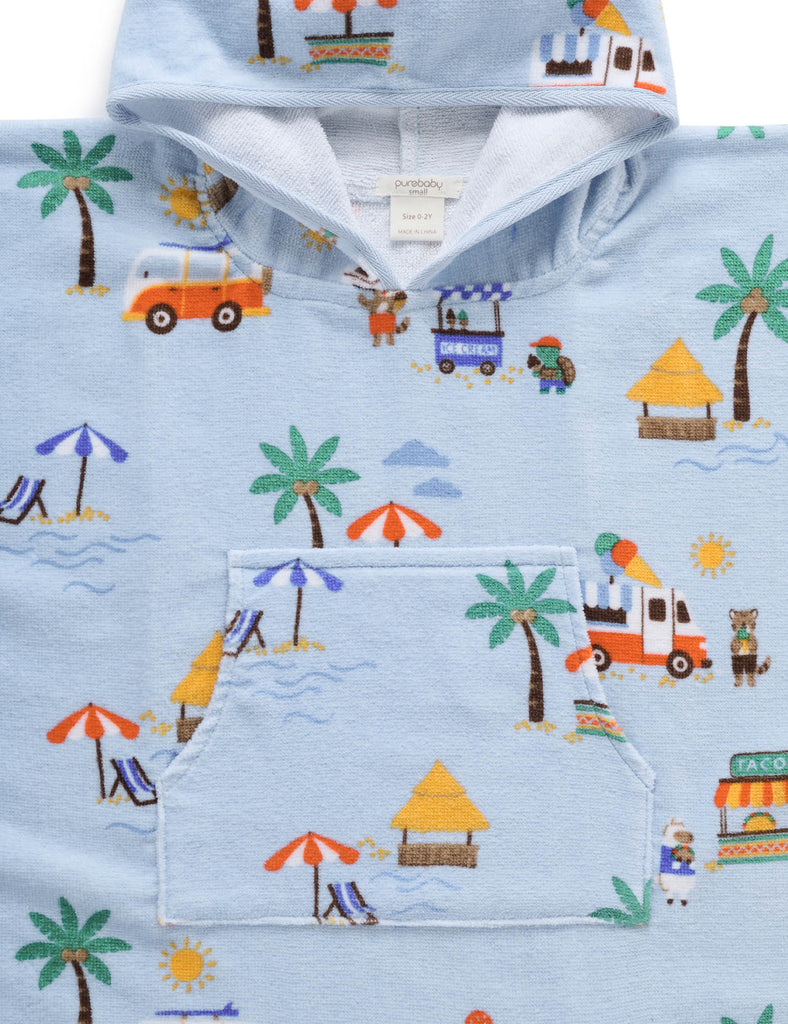 Blue Cancun Hooded Towel