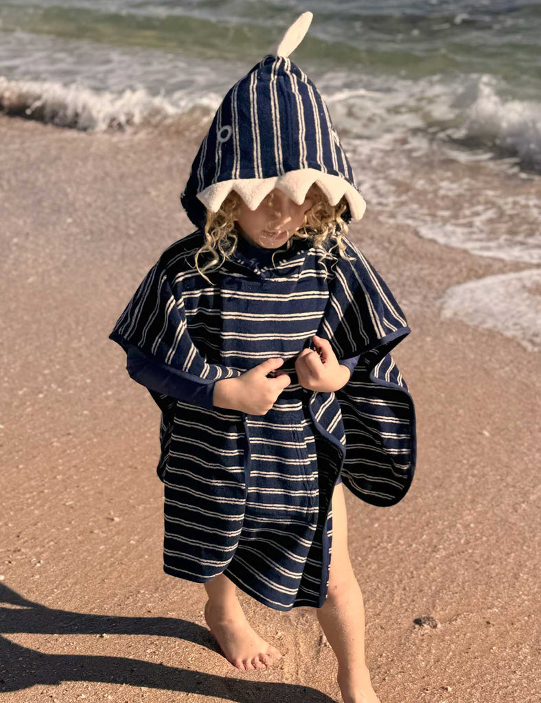 Marine Stripe Hooded Animal Towel