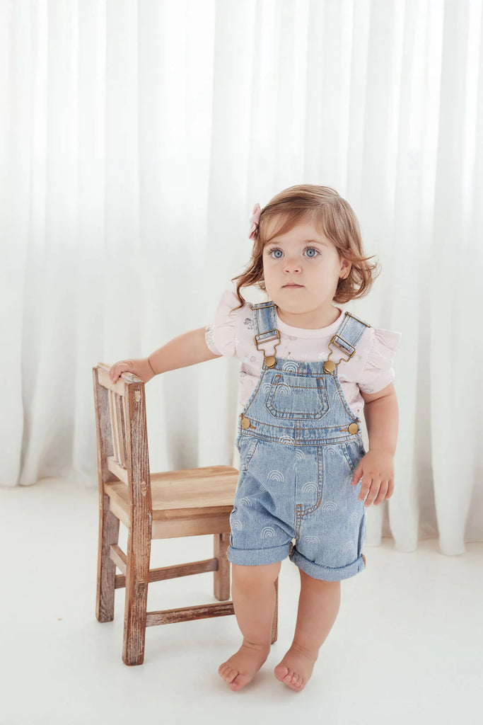 Light Denim Rainbow Overalls