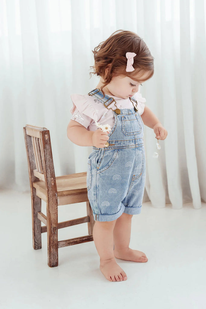 Light Denim Rainbow Overalls