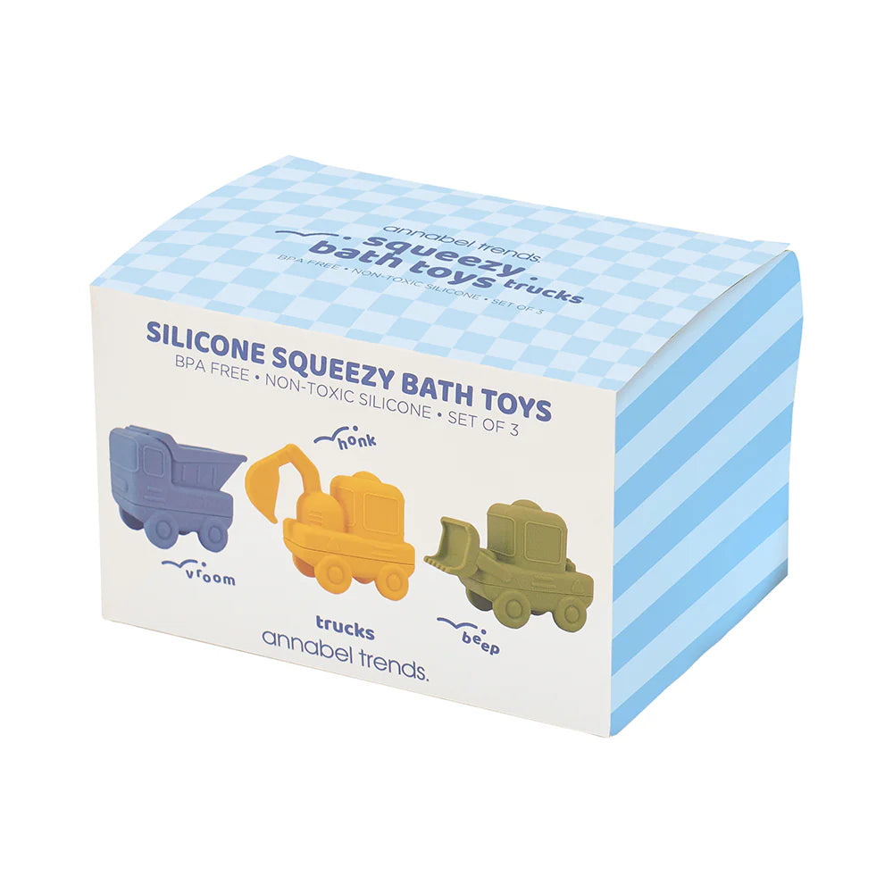 Silicone Squeezy Bath Toys - Trucks