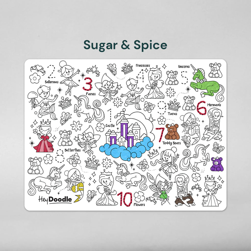 Sugar & Spice Colouring Mat - 123
