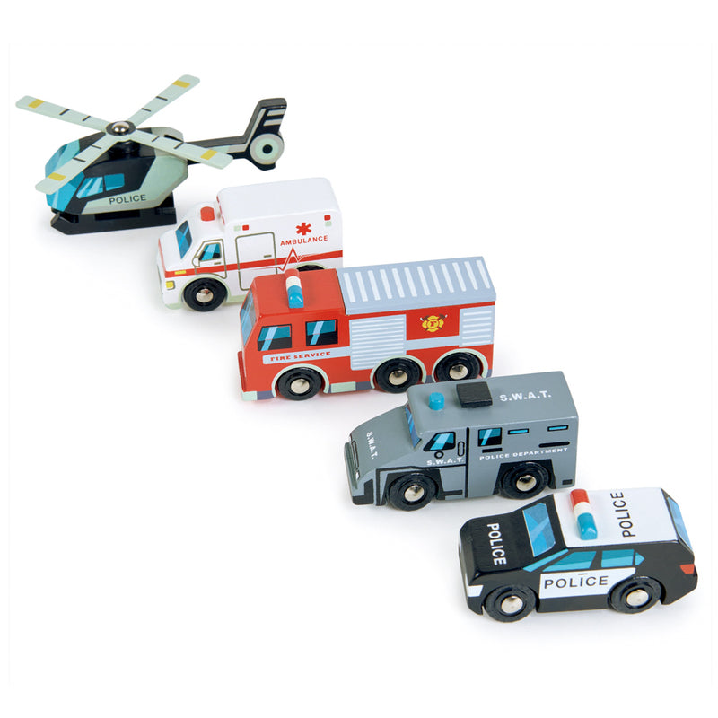 Wooden Emergency Vehicles Set