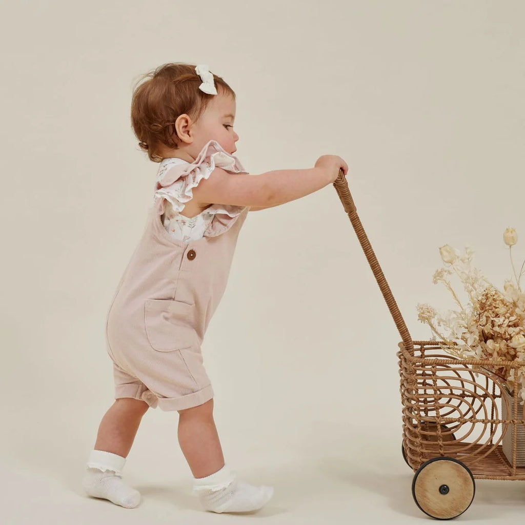 Pink Corduroy Overalls - Size 0 (6-12m)