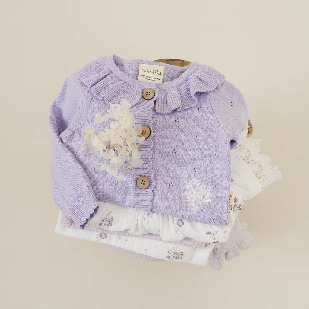 Lavender Knit Cardigan
