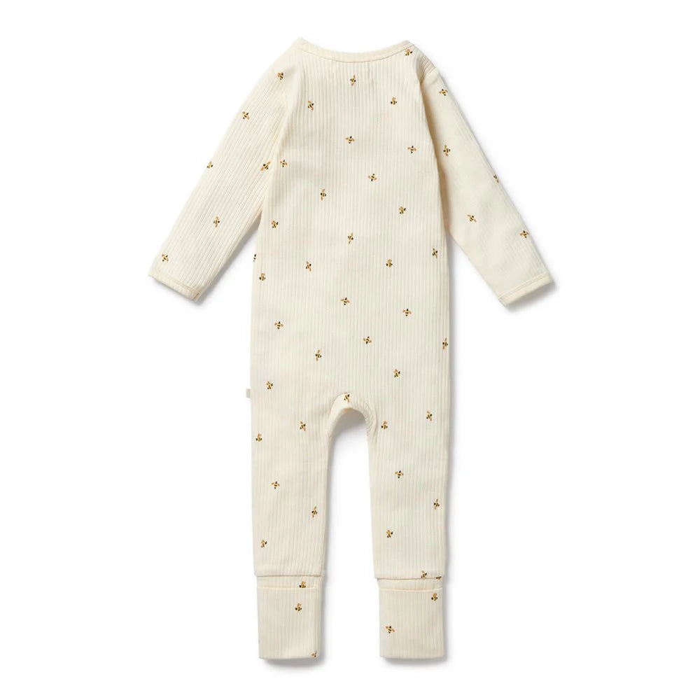 Bee Mine Zipsuit with Feet