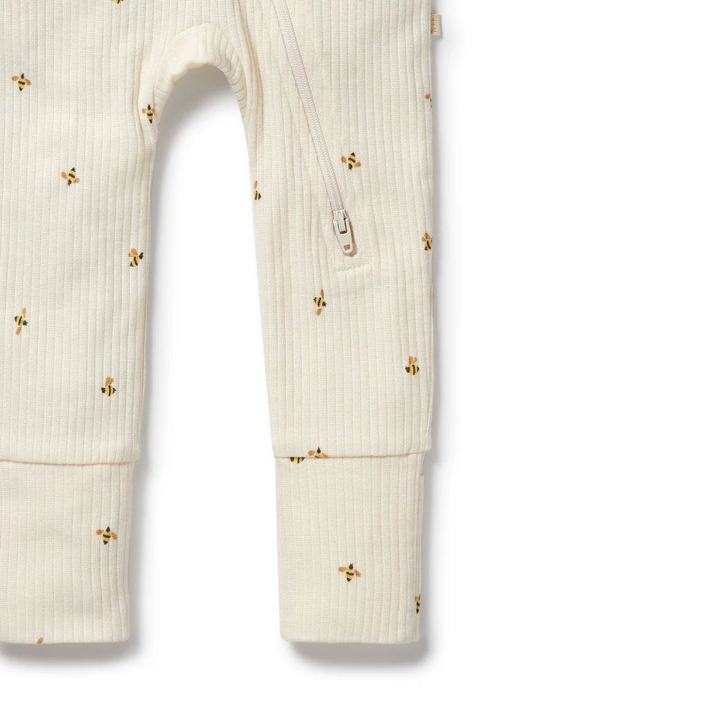 Bee Mine Zipsuit with Feet