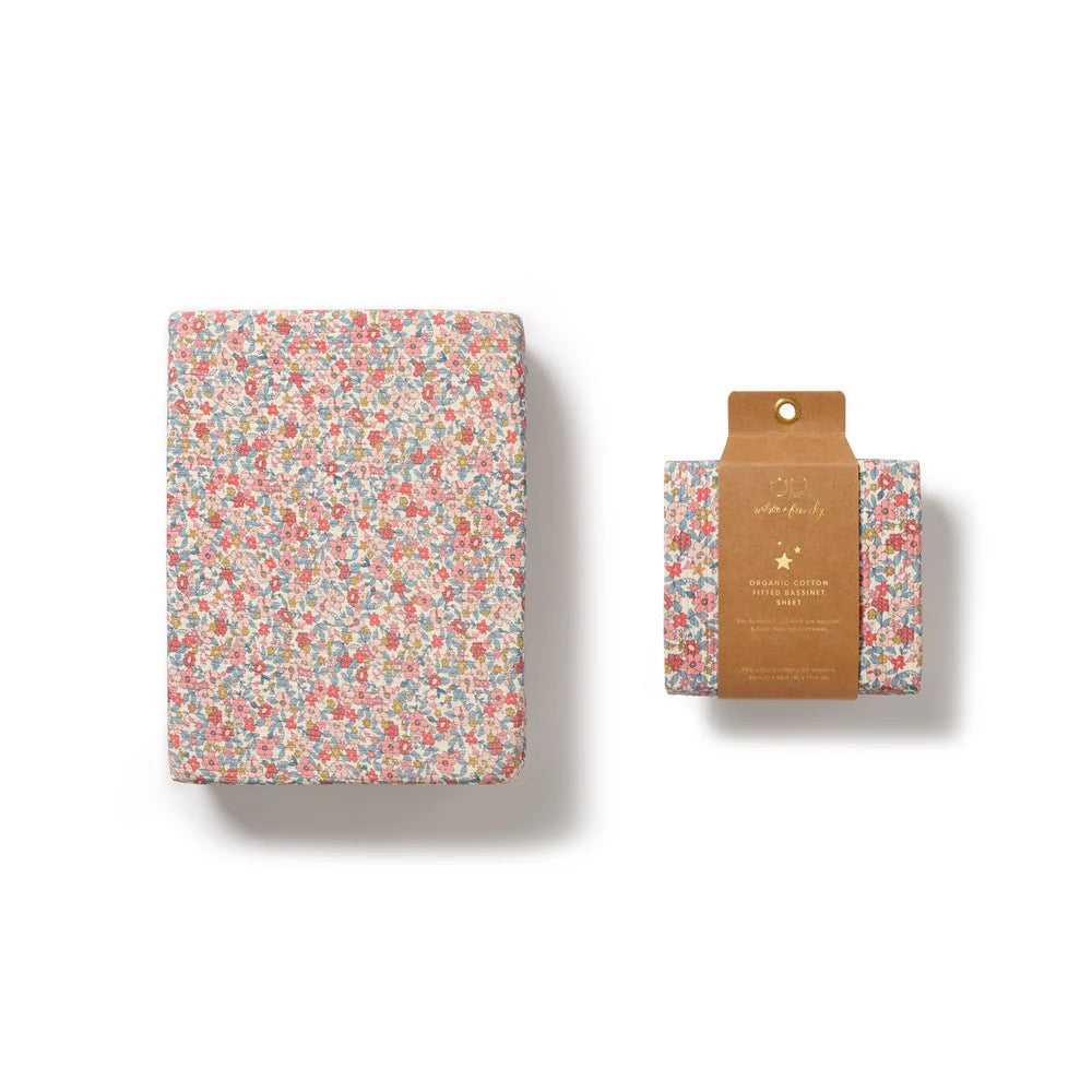 Summer Bloom Bassinet Sheet