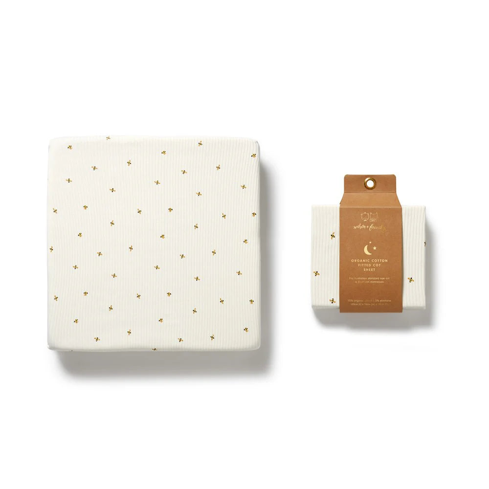 Bee Mine Cot Sheet