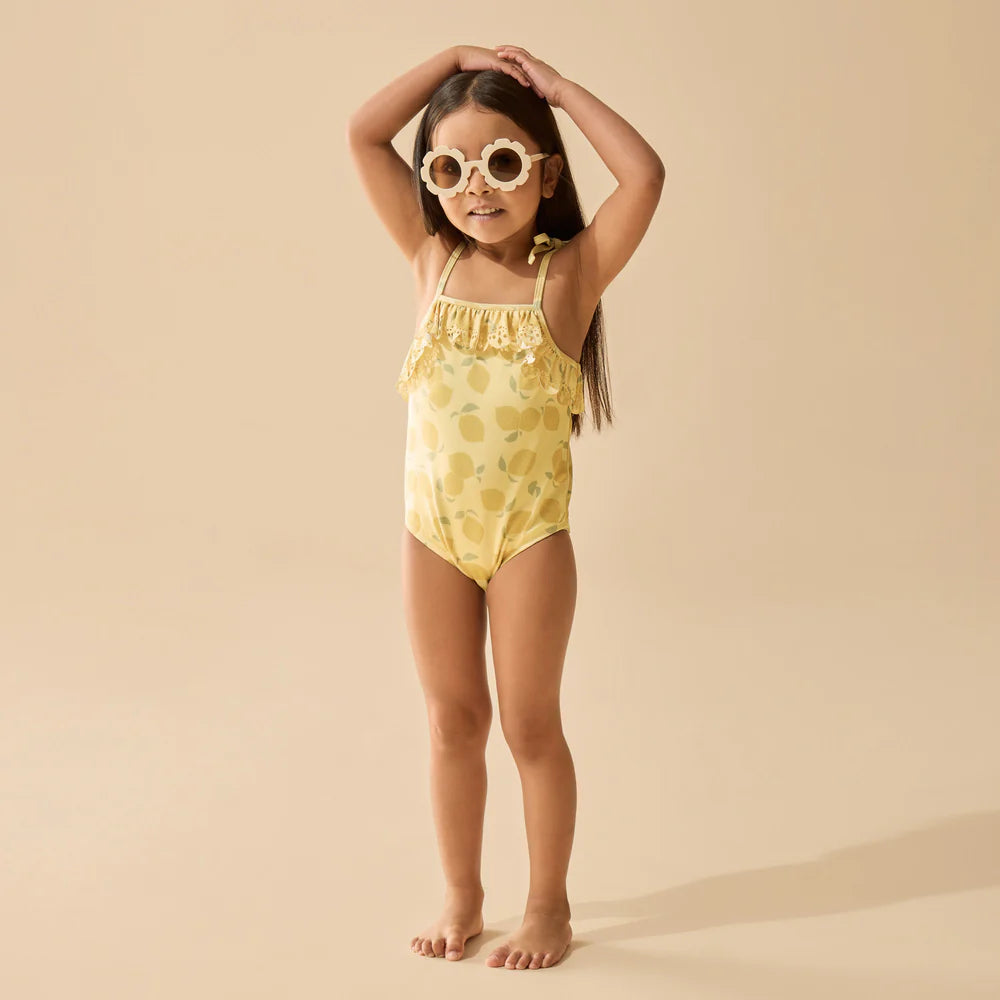 Lemon Drop Cutwork Swimsuit