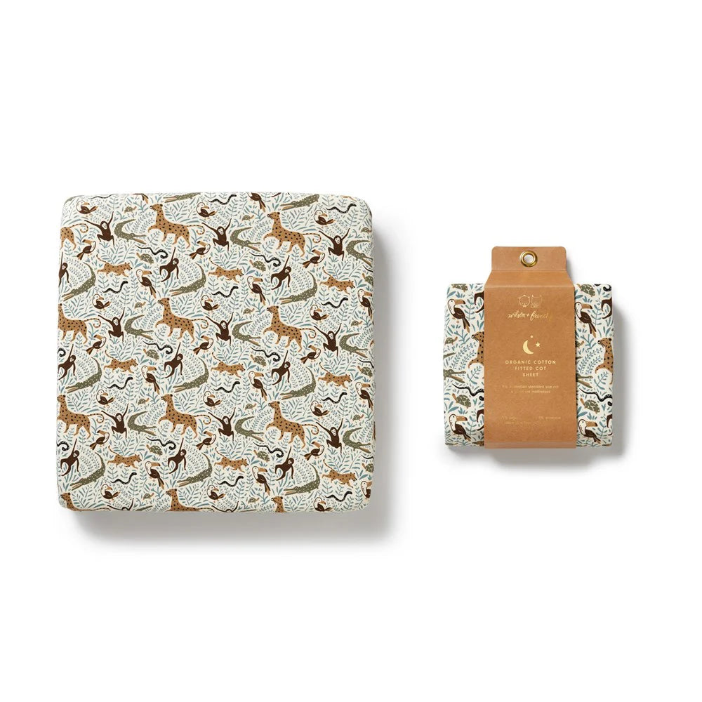 Mini Jungle Cot Sheet